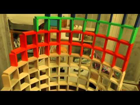 ドミノでビルディング　作品No.3 domino spiral tower