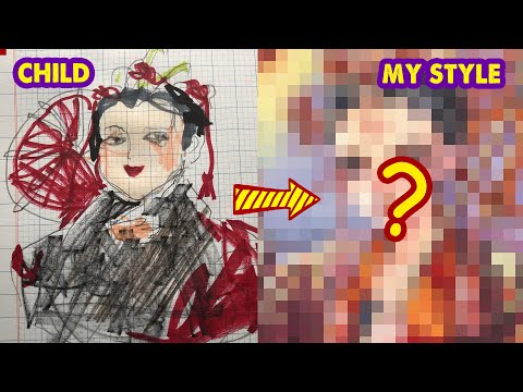 Redraw Kid's Painting - Traditional Style | Huta Chan