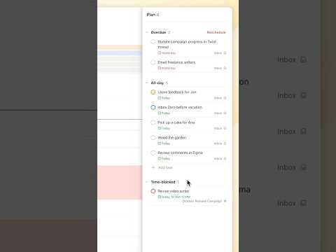 Quickly put together and adjust your plans with the calendar’s Plan sidebar in Today & Upcoming 🗓️