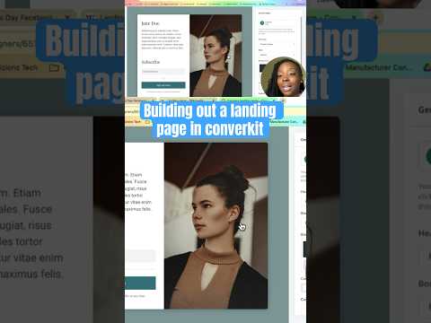 Building a landing page #landingpage #emailmarketing #landingpage101 #emaillistbuilding #convertkit