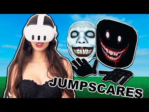 Jump scaring players in Roblox Vr Hands...