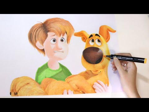 Drawing Scooby Doo from Scoob! (Movie 2020)