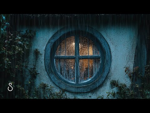 Rainy Day Retreat: 12 Hours Of Relaxing Rainstorm At The Holiday Cottage | Black Screen Rain  ⛈️💧