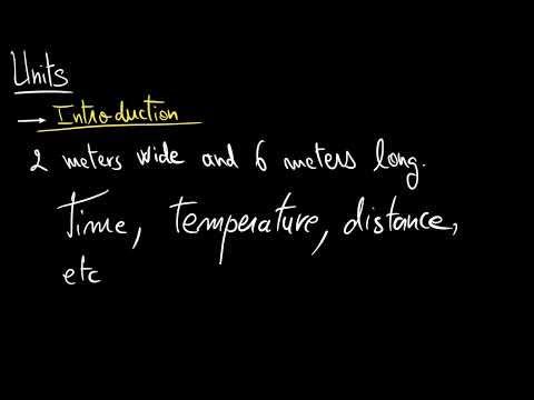 Physics Grade 10, units, introduction