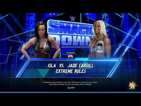 WWE 2K24 AWA Friday night smackdown: Isla vs Jade Cargill (REMATCH)