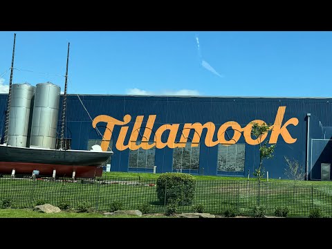 Touring the Tillamook Cheese Factory with my grandson