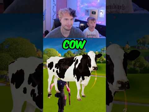 KID HUGS A COW.. (fortnite)