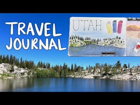 Watercolor Travel Journal Process! 🎨 Painting Utah | Park City & Salt Lake