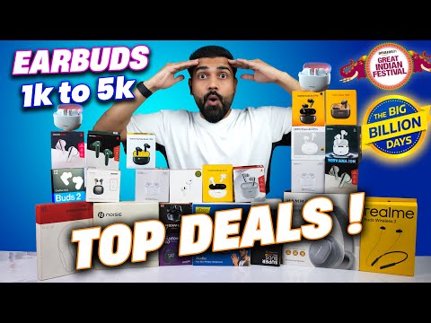 TOP 10 Deals on Earbuds  In Flipkart BBD & Amazon Great India Sale || TWS Under 1000 in sale