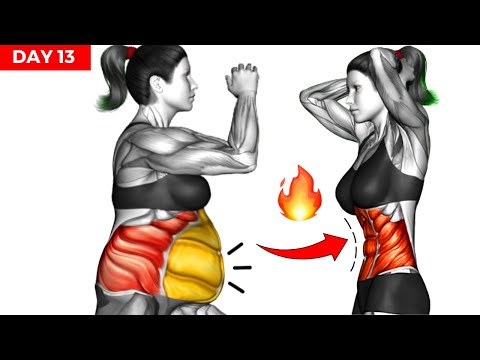 Do This 30-Min STUBBORN BELLY FAT and SLIM WAIST Workout | 2 WEEK Weight Loss Challenge : DAY 13