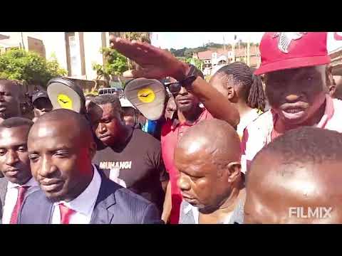 MOSES MUHANGI COURT BAIL, Mammoth Crowd Recieves Vocal UBF President, Finally Out Of Luzira Coolors