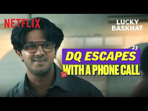 Dulquer SMARTLY Distracts His Boss With A Phonecall! 🤯 | Lucky Baskhar | Netflix India