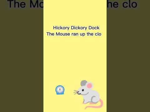 Hickory Dickory Dock Poem in English #shorts