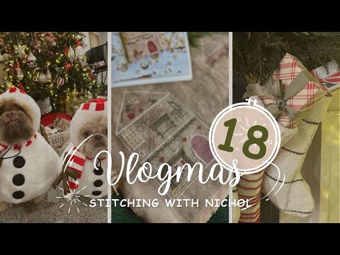 VLOGMAS 2024 DAY 18 | Gift Wrapping, Dog Costumes, & Gingerbread House FINISH