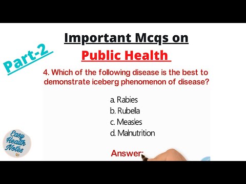 Important 50 Public health MCQs (multiple choice questions) with answers।। Part 2