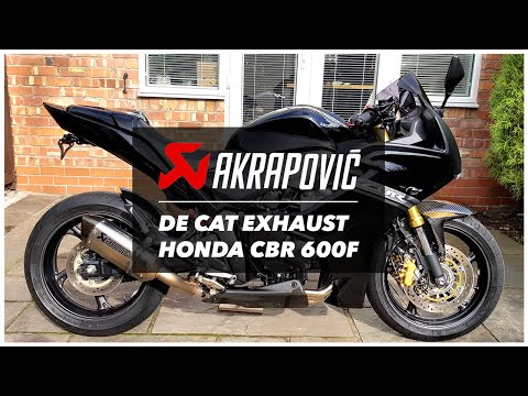 Honda CBR 600f decat Akrapovic exhaust sound 2013 2012 2011 PC41 Black Widow