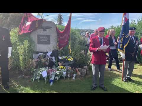 9/11 20th anniversary - Memorial service for Rick Rescorla in Hayle, Cornwall