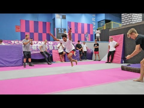 INSANE ATHLETES VS BEST TRAMPOLINE PARK!