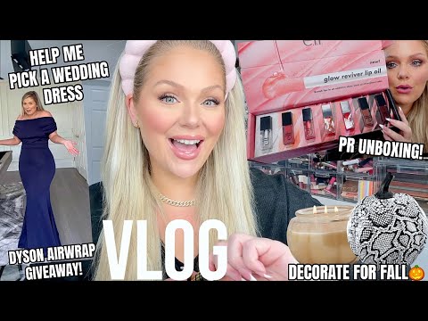 VLOG: Wedding Dresses, Decorate for Fall With Me, PR Unboxing *New* elf Lip Oils & more KELLY STRACK