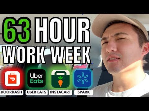 63 Hour DoorDash/Uber Eats Work Week - How Much Did I Make?