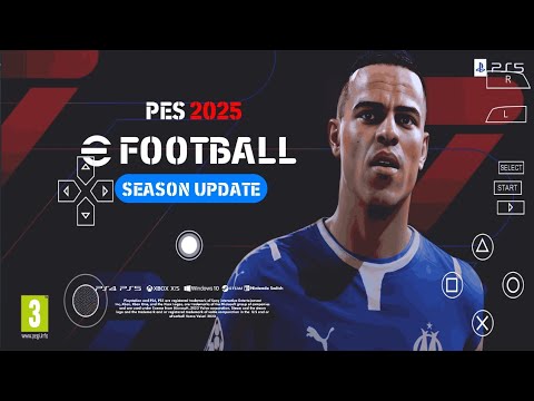 eFOOTBALL PES 2025 PPSSPP Android Update Transfers Kits 24/25 Now Faces Camera PS5 Graphics HD