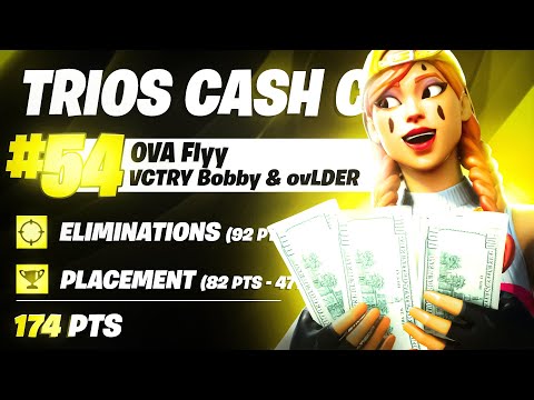 54TH IN THE FORTNITE TRIO CASH CUP 🏆 w/ Bobbyth3dog & ovlder ($600)