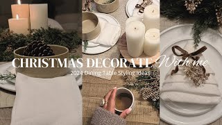 Christmas 2024 Decorate with me+ Cozy Christmas Decorating Ideas+Dining Room Decor+ CB2 Finds