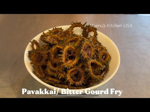 Healthy and Simple Pavakkai/Kakarakaya / Bitter Gourd Fry Recipe… Best side dish for Curd Rice.