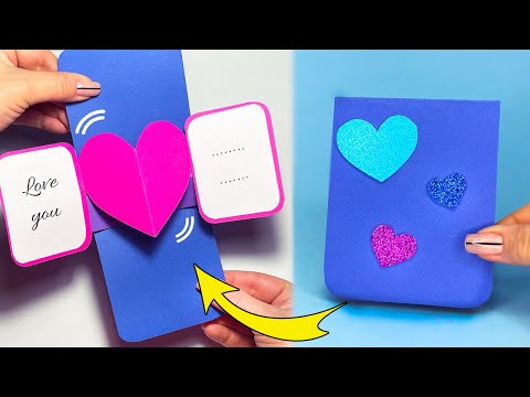 DIY Оригинальная ОТКРЫТКА на День Валентина 💕 Как сделать 3д Открытку своими руками