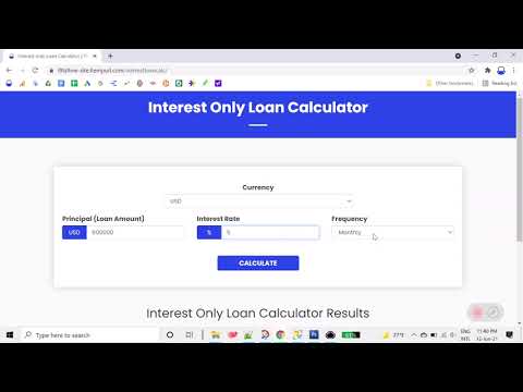 Free Interest Only Loan Calculator