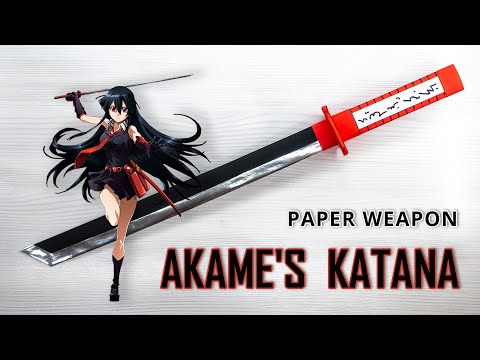 DIY Paper Sword Inspired by Akame's Murasame - Easy Craft for Anime Fans!