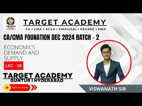 16.CA_CMA_FOUNDATION_ECONOMICS_DEMAND_AND_SUPPLY_LEC-16_BY_VISWANATH_SIR #ca  #cma #acca #cmausa