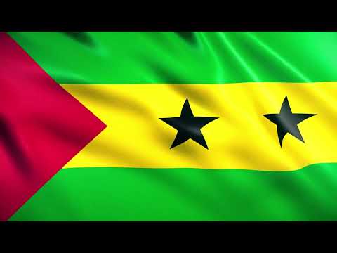 [10 Hours] Sao Tome & Principe Flag Waving - Video & Audio - Waving Flags