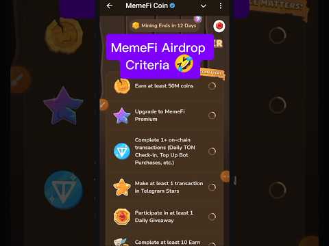 MemeFi Airdrop Criteria 🤣 || MemeFi Airdrop new update || MemeFi Airdrop listing date