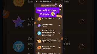 MemeFi Airdrop Criteria 🤣 || MemeFi Airdrop new update || MemeFi Airdrop listing date