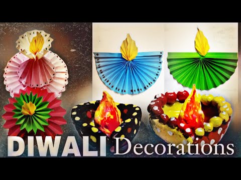 Diya making with clay paper diya Diwali special decorations