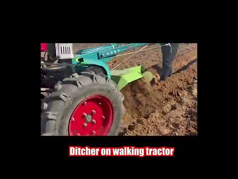 Ditcher on walking tractor