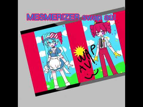 MESMERIZER swap au!  #drawing #shorts  #mesmerizer #hatsunemiku #kasaneteto #cakeytt #vocaloid #edit