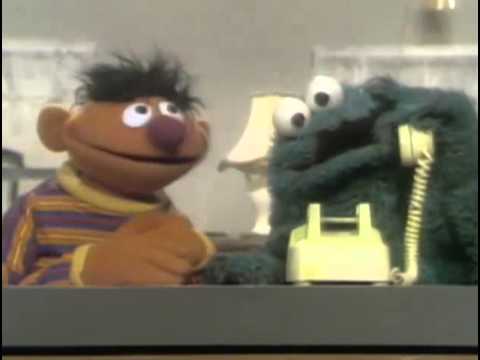 Classic Sesame Street - Cookie Monster calls his mother on Ernie's telephone