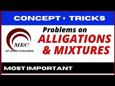 #ssc #alligation  #mixture #ibps.   ALLIGATION & MIXTURES
@myexamcoaching