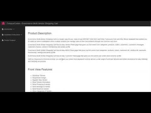 Ecommerce Multi-Vendor Shopping Cart - ASP.NET Core MVC and Entity Framework Core By octopuscodes