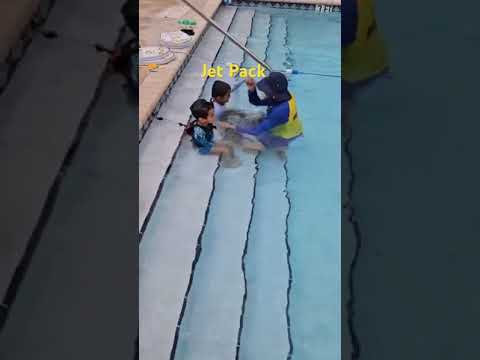 Teaching Swimming With a Jet Pack #swimming #swimmingtechnique #pool #swimminglessons