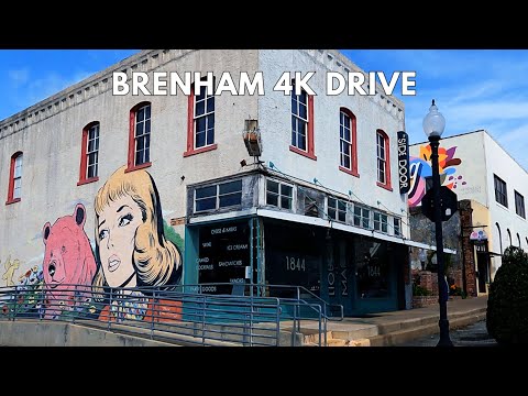 Brenham Texas 4K Driving Tour | Drive Through Downtown Brenham