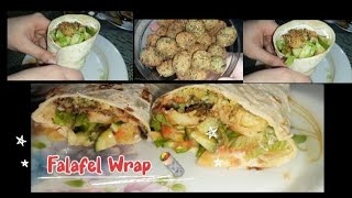 Falafel Wrap 🌯| How to make a Falafel Sandwich Arabic Style| طريقة لعمل فلافل سندويش | @Honey's Vlog