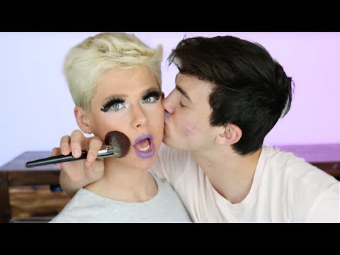 BOYFRIEND DOES MY MAKEUP!