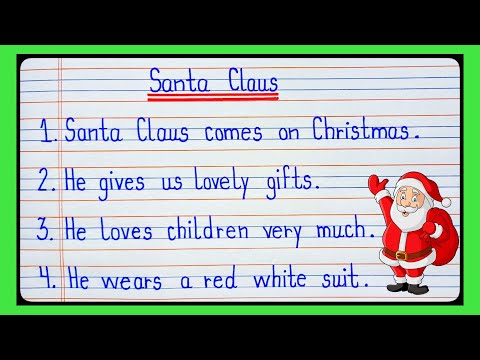 10 lines about santa claus | Santa Claus Essay In English 10 Lines | few lines about santa claus l