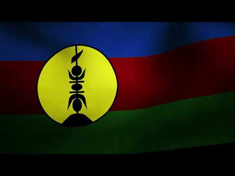 [10 Hours] New Caledonia Flag Waving - Video & Audio - Waving Flags