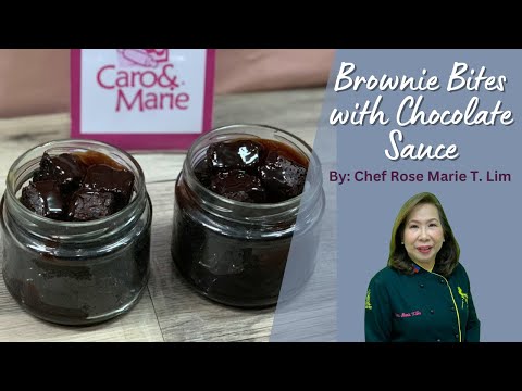 Brownie Bites with Chocolate Sauce