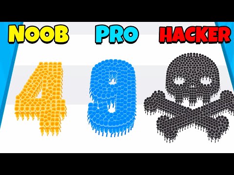 NOOB vs PRO vs HACKER - Crowd Number 3D