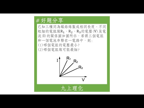 【九上好題】電阻大小的判斷